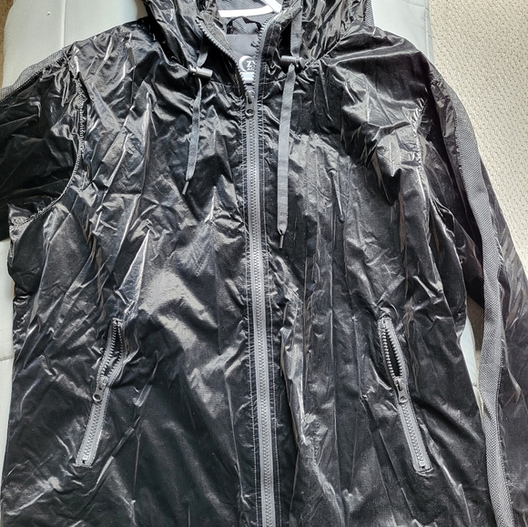 BNWT Large women's Zyia Midnight Gloss Bomber Jacket - Picture 2 of 4